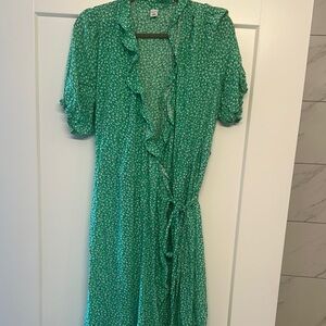 Green Floral Women's Dress